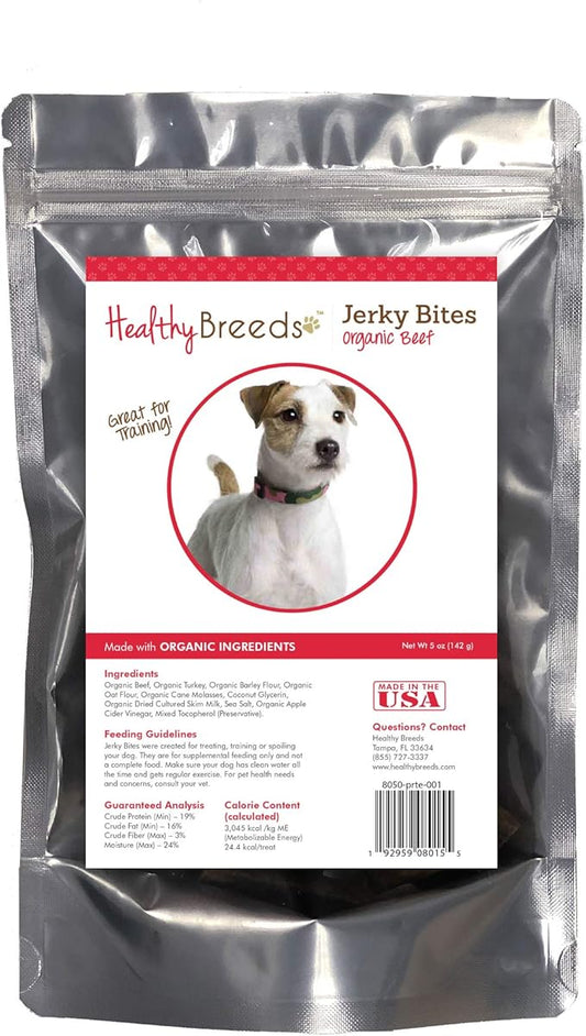 Healthy Breeds Parson Russell Terrier Jerky Bites Beef Recipe Dog Treats 5 oz