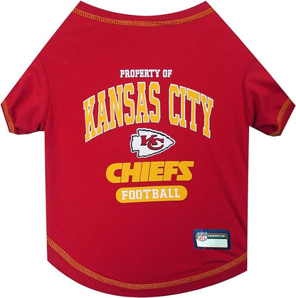 Pets First PET SHIRT for Dogs & Cats - NFL KANSAS CITY CHIEFS Dog T-Shirt, Large. - Cutest Pet Tee Shirt for the real sporty pup