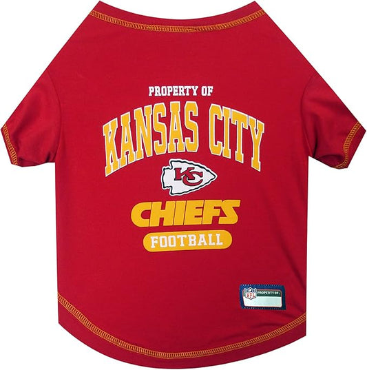 Pets First PET SHIRT for Dogs & Cats - NFL KANSAS CITY CHIEFS Dog T-Shirt, X-Small. - Cutest Pet Tee Shirt for the real sporty pup
