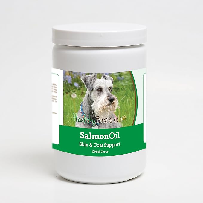 Healthy Breeds Miniature Schnauzer Salmon Oil Soft Chews 120 Count