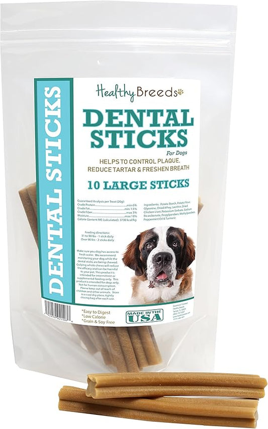Healthy Breeds Saint Bernard Dental Sticks Large 10 Count