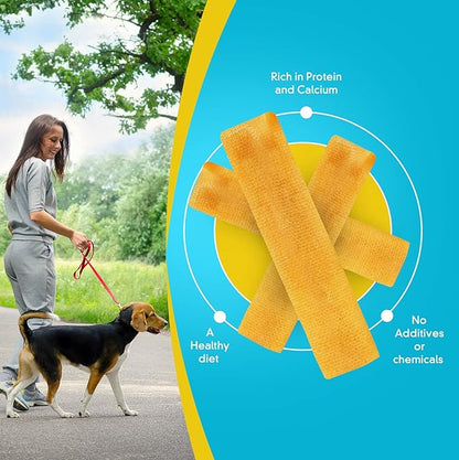 Medium Himalayan Yak Cheese Dog Chews, Medium (1 Stick) Long Lasting, 100% Natural with Pink Salt and Lime Juice for All Dogs