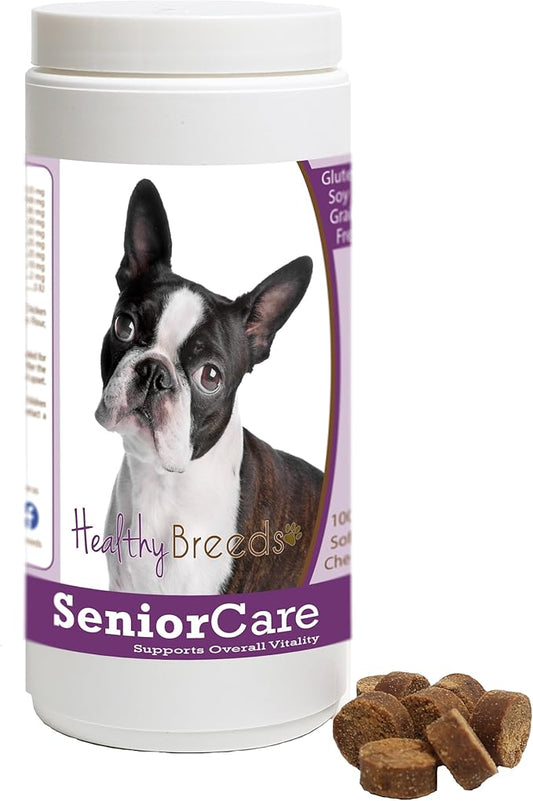 Healthy Breeds Boston Terrier Senior Dog Care Soft Chews 100 Count