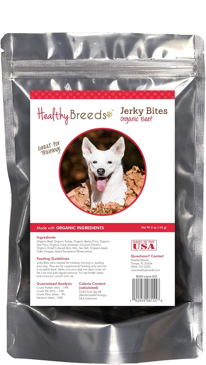 Healthy Breeds Canaan Dog Jerky Bites Beef Recipe Dog Treats 5 oz