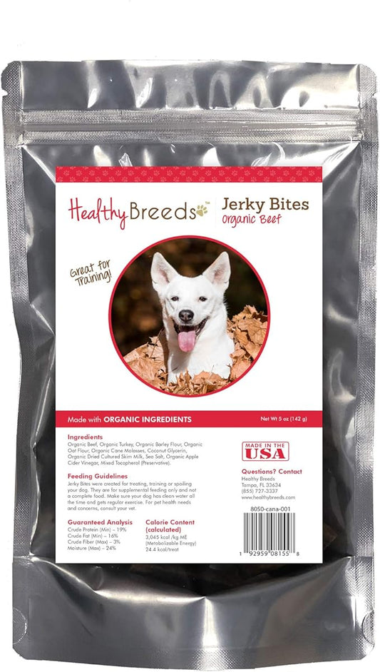 Healthy Breeds Canaan Dog Jerky Bites Beef Recipe Dog Treats 5 oz