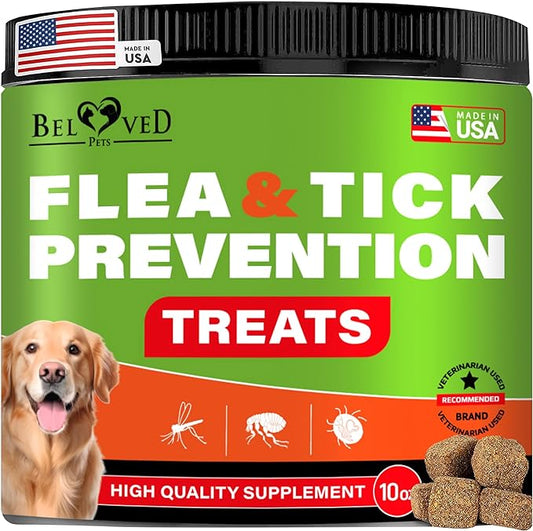 Flea and Tick Prevention Chewable Pills for Dogs - Revolution Oral Flea Treatment for Pets - Pest Control & Natural Defense - Chewables Small Tablets Made in USA (Chicken)