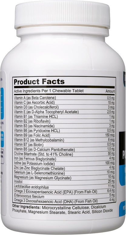 Dog Prenatal Vitamins. The Only Prenatal Vitamins for Dogs with Omega 3, Probiotics, Choline & Inositol, Key for Mother & Puppies. 2in1 Postnatal & Prenatal Dog Vitamins + Folic Acid 90 Tablets