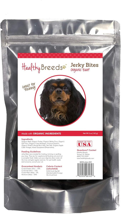 Healthy Breeds English Toy Spaniel Jerky Bites Beef Recipe Dog Treats 5 oz