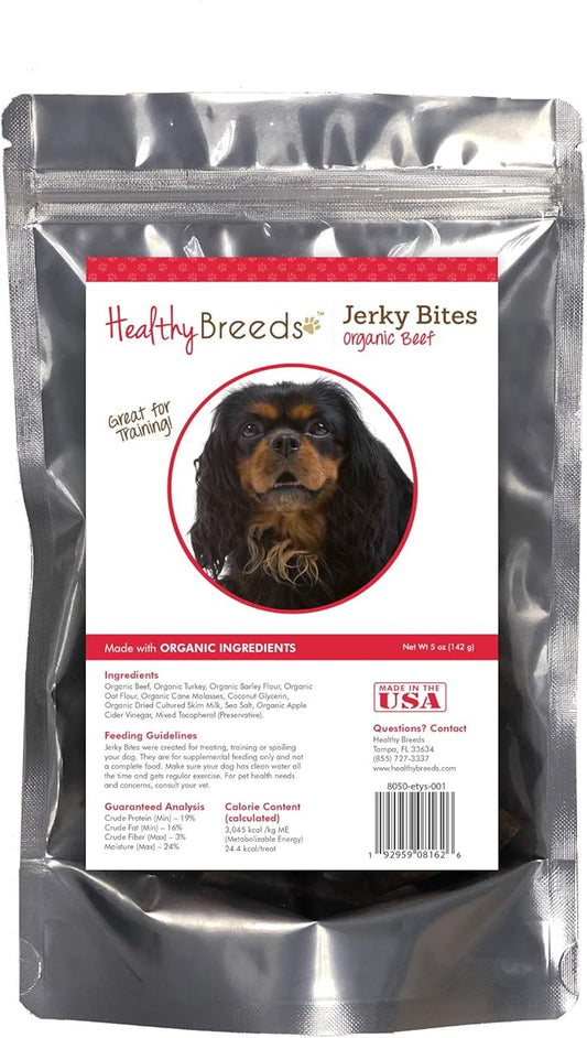 Healthy Breeds English Toy Spaniel Jerky Bites Beef Recipe Dog Treats 5 oz
