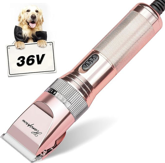 Dog Grooming Clippers,Upgraded 36V Heavy Duty Dog Clippers,Professional Dog Shaver for Thick Coat,Corded Pet HairTrimmer with Guard Combs Brush for Dogs Cats and Other Animal