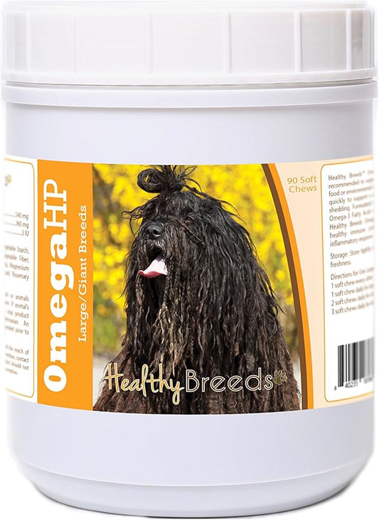 Healthy Breeds Bergamasco Omega HP Fatty Acid Skin and Coat Support Soft Chews 90 Count