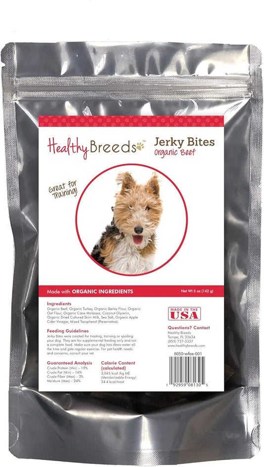 Healthy Breeds Wire Fox Terrier Jerky Bites Beef Recipe Dog Treats 5 oz