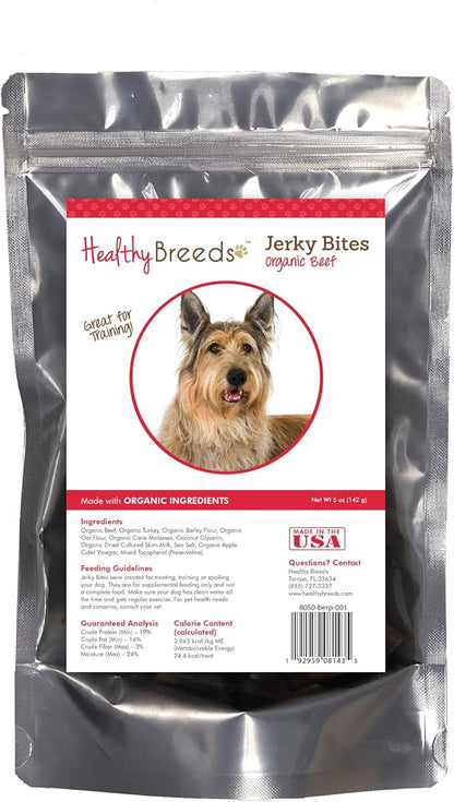 Healthy Breeds Berger Picard Jerky Bites Beef Recipe Dog Treats 5 oz