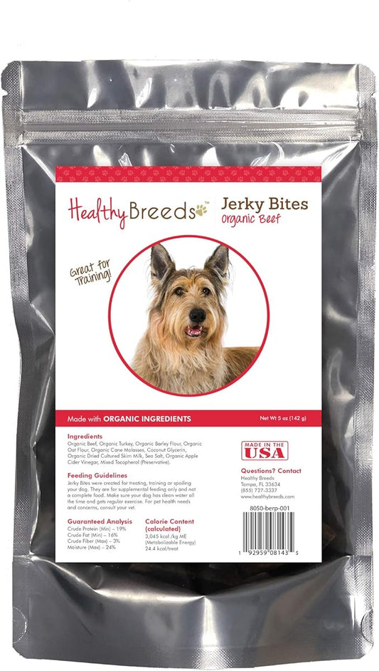 Healthy Breeds Berger Picard Jerky Bites Beef Recipe Dog Treats 5 oz