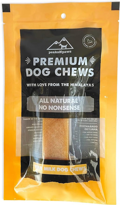 Premium Yak Cheese Dog Treats - Natural Yak Chews from Himalayan Mountains - Grain Free, Lactose Free - Easily Digestible, Promotes Oral Health (One Stick)