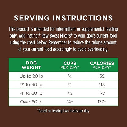 Instinct Raw Boost Mixers Freeze Dried Raw Dog Food Topper, Grain Free Freeze Dried Dog Food Topper 5.5 Ounce (Pack of 1)