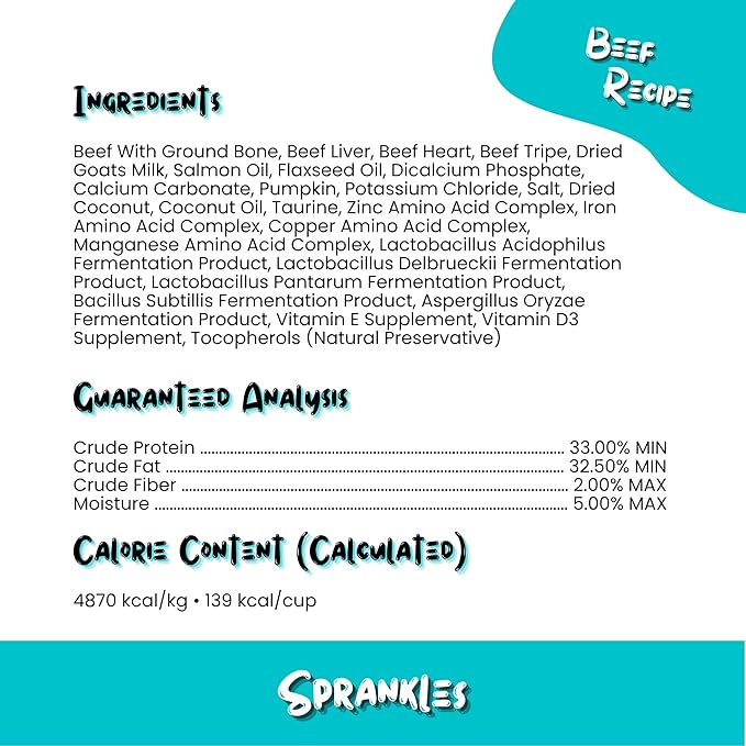 Freeze Dried Dog Food for Small & Large Breeds Dogs, 16 Oz Beef Dog Food Toppers for Picky Eatres, Made in USA - Grain Free & All Natural Freeze Dried Dog Treats Made with 96% Meat Organs