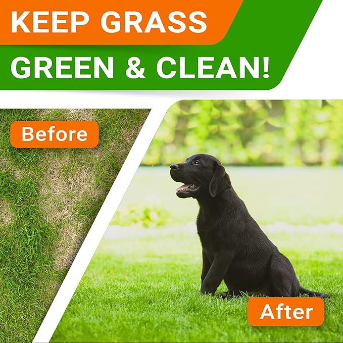 Grass Burn Spot Chews for Dogs - Dog Urine Neutralizer for Lawn - Dog Pee Lawn Spot Saver - Natural Treatment Caused by Dog Urine - Grass Treatment Rocks -DL-Methionine+Enzymes - 120 Chew