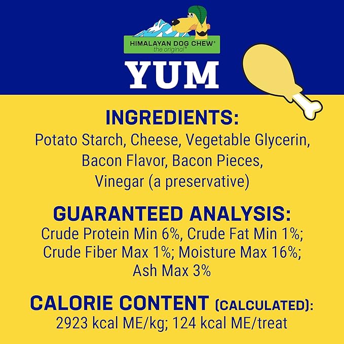 Himalayan Dog Chew Original Yak Cheese Dog Chews, 100% Natural, Long Lasting, Gluten Free, Healthy & Safe Dog Treats, Lactose & Grain Free, Protein Rich, Chicken Flavor, 4.5 oz Resealable Pouch