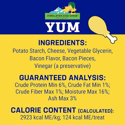 Himalayan Dog Chew Original Yak Cheese Dog Chews, 100% Natural, Long Lasting, Gluten Free, Healthy & Safe Dog Treats, Lactose & Grain Free, Protein Rich, Chicken Flavor, 4.5 oz Resealable Pouch