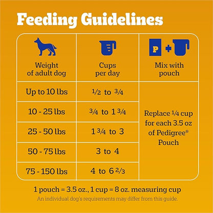 Pedigree with MarroBites Pieces Adult Dry Dog Food, Grilled Steak and Vegetable Flavor, 36 lb. Bag