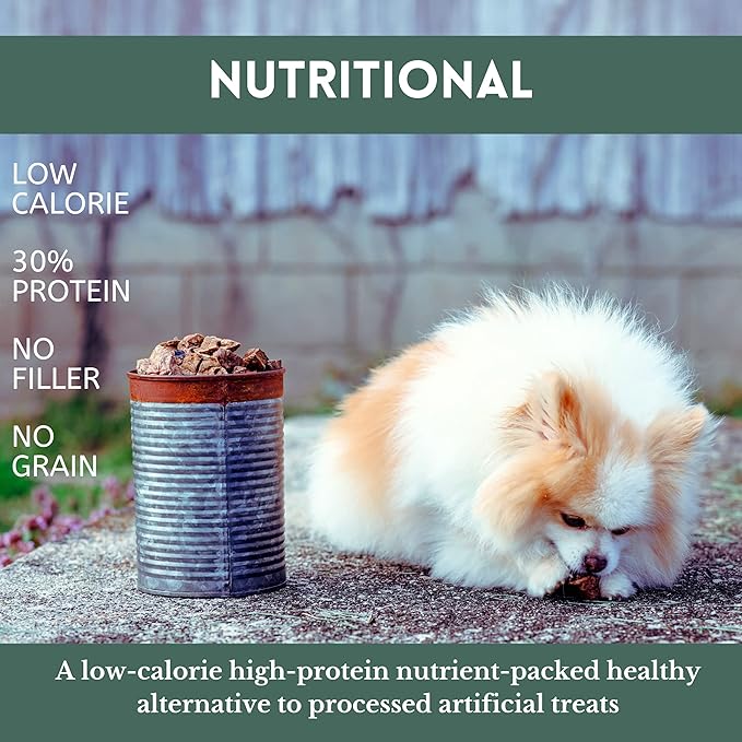 K9 Connoisseur Low to Odor Free Slow Roasted Beef Lung Dog Treats Made in USA, One Ingredient Dog Treats & All Natural Dog Treats, Grain Free Dog Treats for All Breeds & Sizes - 8 Ounce