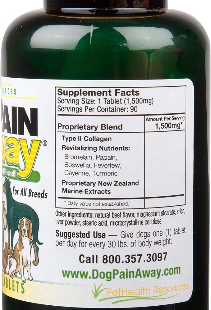 Treats Arthritis, Inflammation, Joint Pain, & Decreased Flexibility - 90 Dog Chewable Tablets