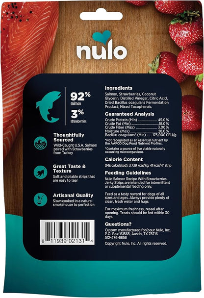 Nulo Premium Jerky Strips Dog Treats, Grain-Free High Protein Jerky Strips made with BC30 Probiotic to Support Digestive & Immune Health