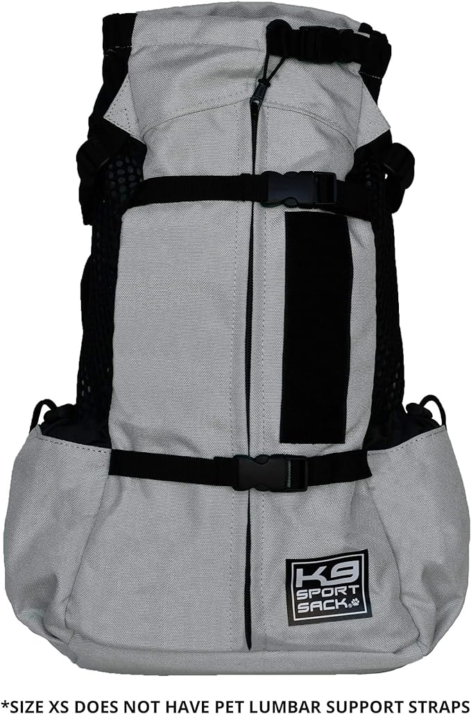 K9 Sport Sack | Dog Carrier Backpack for Small and Medium Pets | Front Facing Adjustable Dog Backpack Carrier | Fully Ventilated | Veterinarian Approved (Small, Air - Charcoal Grey)