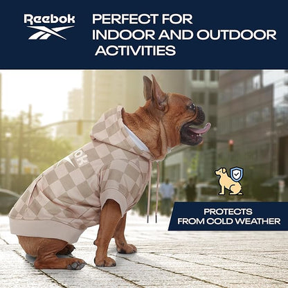Reebok Dog Hoodie – Fleece Dog Sweater with Leash Hole, Cold Winter Dog Sweatshirt for Small Medium and Large Dogs, Premium Dog Fall Sweater Pullover Hoodie, Cozy Warm Perfect Dog Christmas Outfit