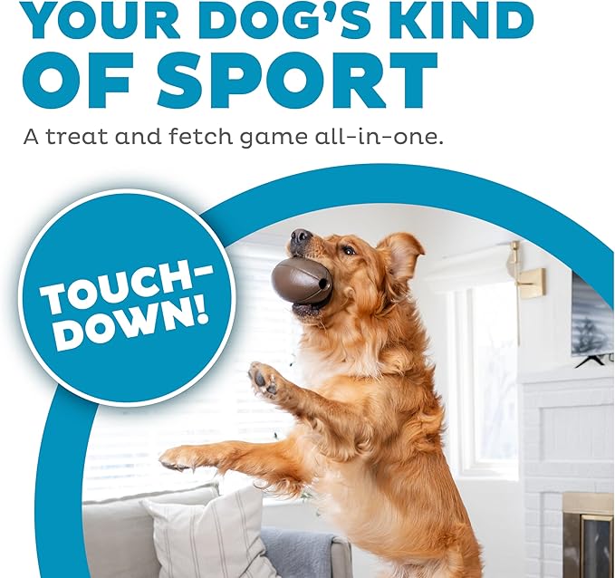 Outward Hound Sport Ballz Football Treat-Dispensing Fetch Ball Dog Toy