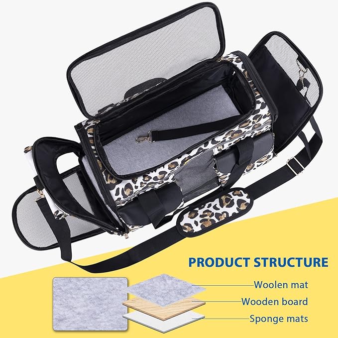 Pet Carrier Cat Carrier for Small Dogs, Dog Carrier, Cat Kennel, Dog Cat Pet Travel Carrier, Soft- Sided Pet Travel Carrier for Cats Dogs, Portable Foldable Pet Bag (Large)