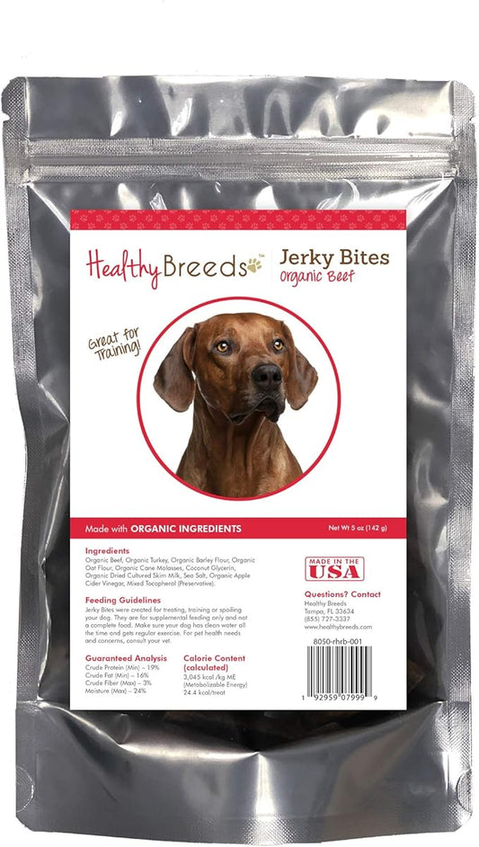 Healthy Breeds Rhodesian Ridgeback Jerky Bites Beef Recipe Dog Treats 5 oz