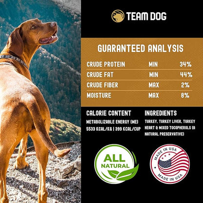 Freeze Dried Turkey Dog Treats for Training | Healthy Gluten Free, Grain Free Dog Treats | No Added Fillers, Flavoring or by-Products | for All Breeds & Sizes | 5.2 Oz