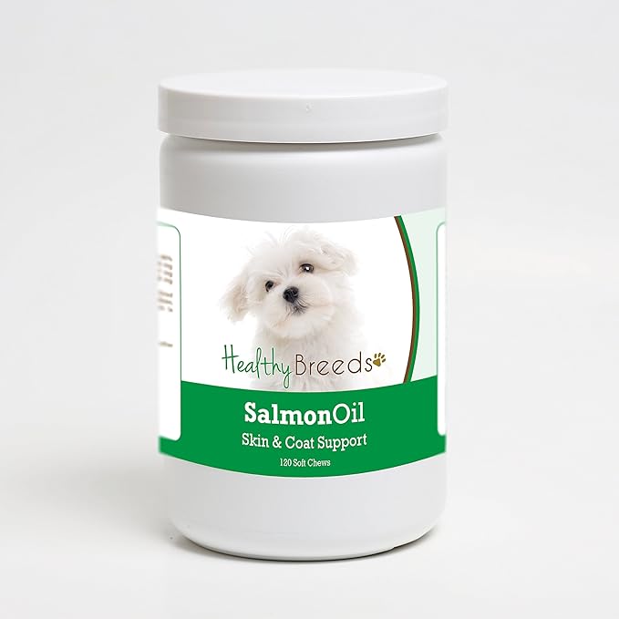 Healthy Breeds Maltese Salmon Oil Soft Chews 120 Count