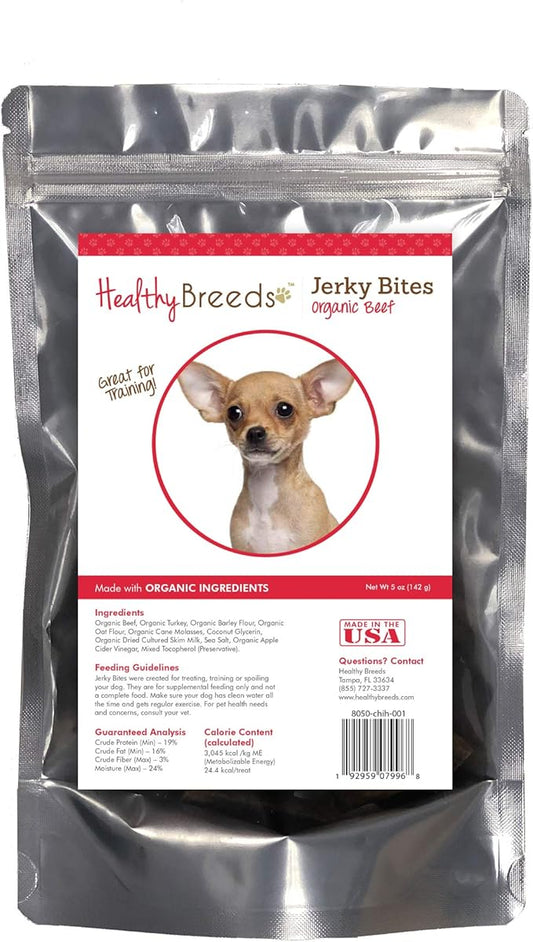 Healthy Breeds Chihuahua Jerky Bites Beef Recipe Dog Treats 5 oz