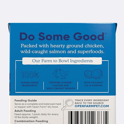Open Farm Chicken & Salmon Rustic Stew Wet Dog Food, Grain-Free Meal or Food Topper with Responsibly Sourced Meat and Superfoods Without Artificial Ingredients, Pack of 12, 12.5 Oz Each