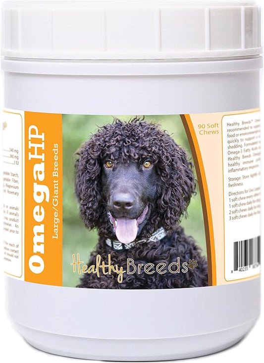 Healthy Breeds Irish Water Spaniel Omega HP Fatty Acid Skin and Coat Support Soft Chews 90 Count