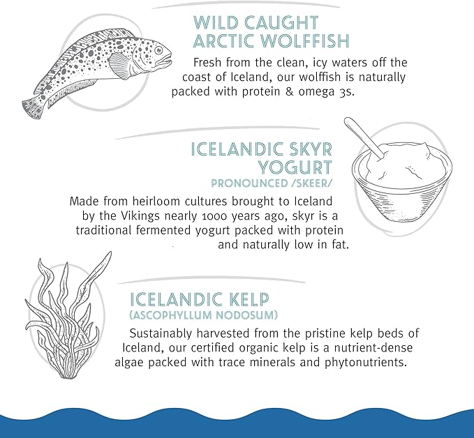 Icelandic+ Chewy Jerky Bars Wolffish, Skyr, & Kelp Dog Treat 2.5-oz Bag