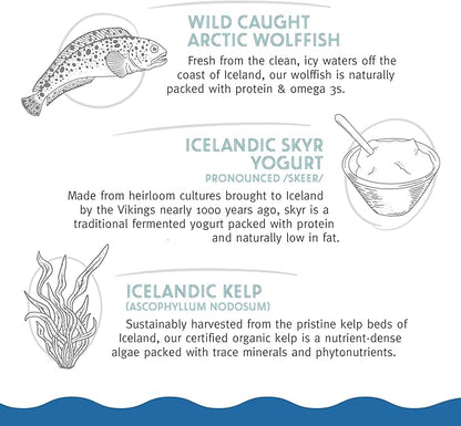 Icelandic+ Chewy Jerky Bars Wolffish, Skyr, & Kelp Dog Treat 2.5-oz Bag