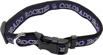 MLB Colorado Rockies Licensed PET COLLAR- Heavy-Duty, Strong, and Durable Dog Collar. Available in 29 Baseball Teams and 4 Sizes