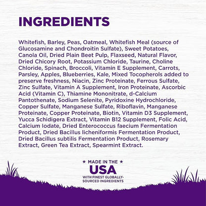 Wellness Complete Health Dry Dog Food with Grains, Natural Ingredients, Made in USA with Real Meat, All Breeds, For Adult Dogs (Whitefish & Sweet Potato, 15-Pound Bag)