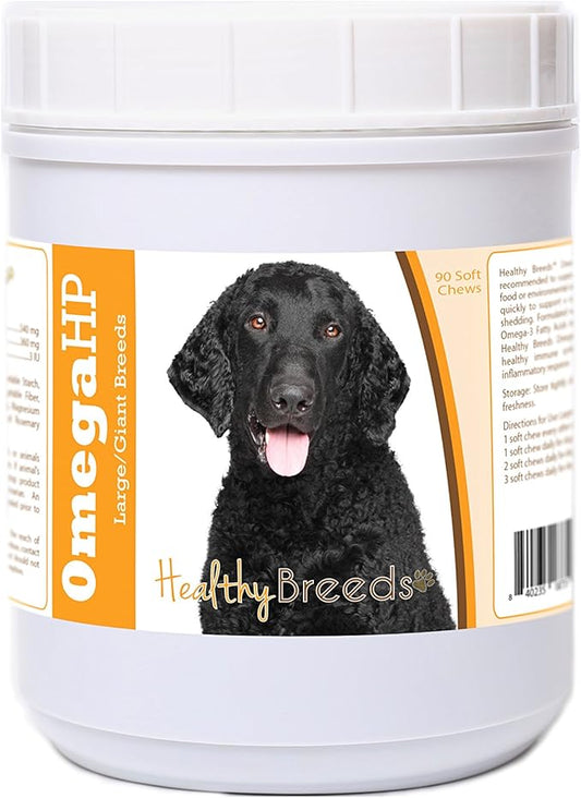 Healthy Breeds Curly-Coated Retriever Omega HP Fatty Acid Skin and Coat Support Soft Chews 90 Count