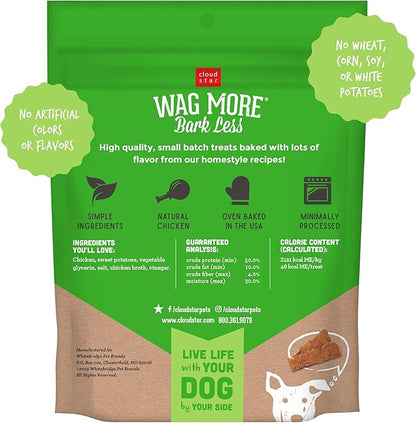 Cloud Star Wag More Bark Less Chicken & Sweet Potato Recipe Grain-Free Jerky Dog Treats 10 Ounce Bag, Model: 693804191113