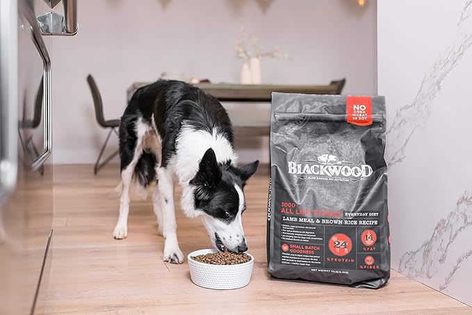 Blackwood Dog Food Made in USA Slow Cooked Dry Dog Food [Natural Dog Food For All Breeds and Sizes], Lamb Meal & Brown Rice Recipe, Resealable Bag To Preserve Freshness 30 Pound (Pack of 1)