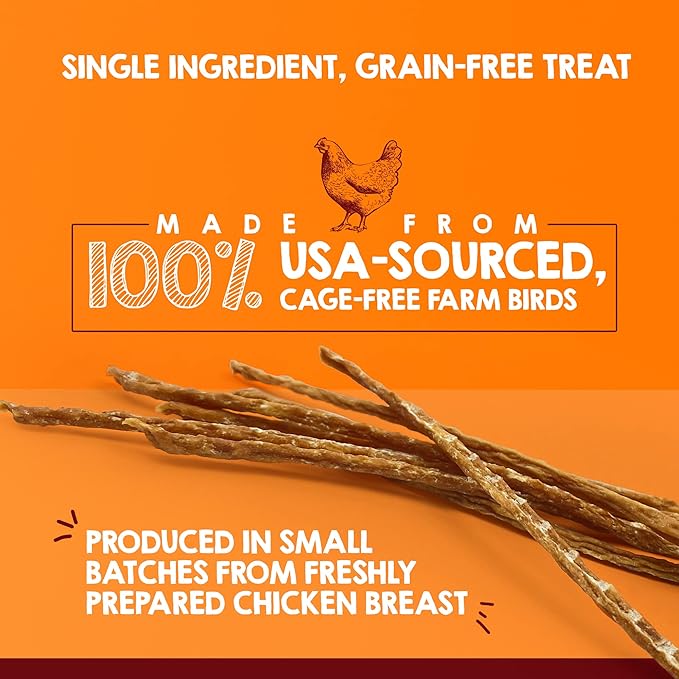 Riley's Slims Chicken Sticks for Dogs - USA Sourced Dehydrated Chicken Dog Treats - Chicken Strips Dog Jerky Treats Made in The USA - 2 Pack