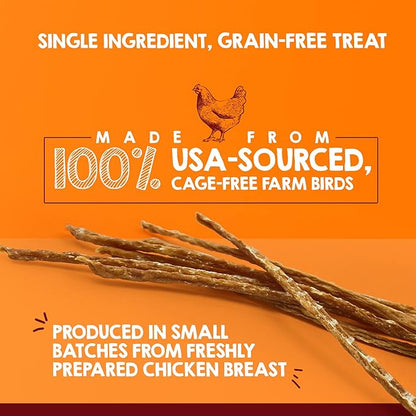Riley's Slims Chicken Sticks for Dogs - USA Sourced Dehydrated Chicken Dog Treats - Chicken Strips Dog Jerky Treats Made in The USA - 2 Pack