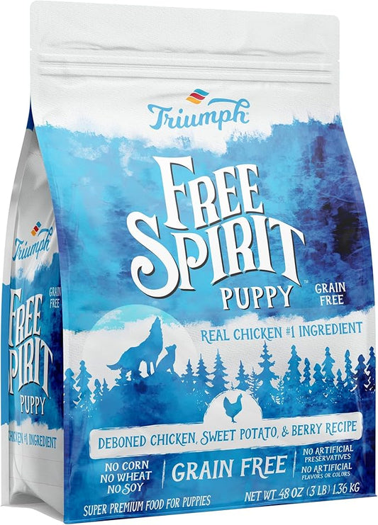 Triumph Free Spirit Puppy Deboned Chicken, Sweet Potato, & Berry Recipe Dry Puppy Food, 13 LB