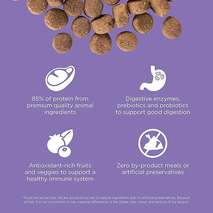 GO! SOLUTIONS Carnivore Grain Free Dog Food for Senior Dogs, 12 lb – Chicken, Turkey + Duck Recipe – Protein Rich Dry Dog Food – Complete + Balanced Nutrition for Senior Dogs