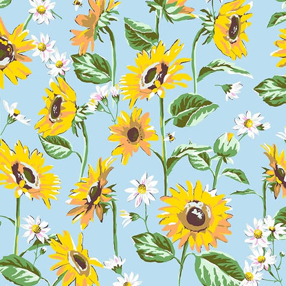 Vera Bradley Women's Recycled Lighten Up Water-repellent Pet Leash, Sunflower Sky, Large